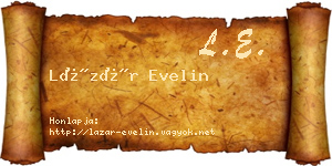 Lázár Evelin névjegykártya