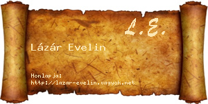 Lázár Evelin névjegykártya